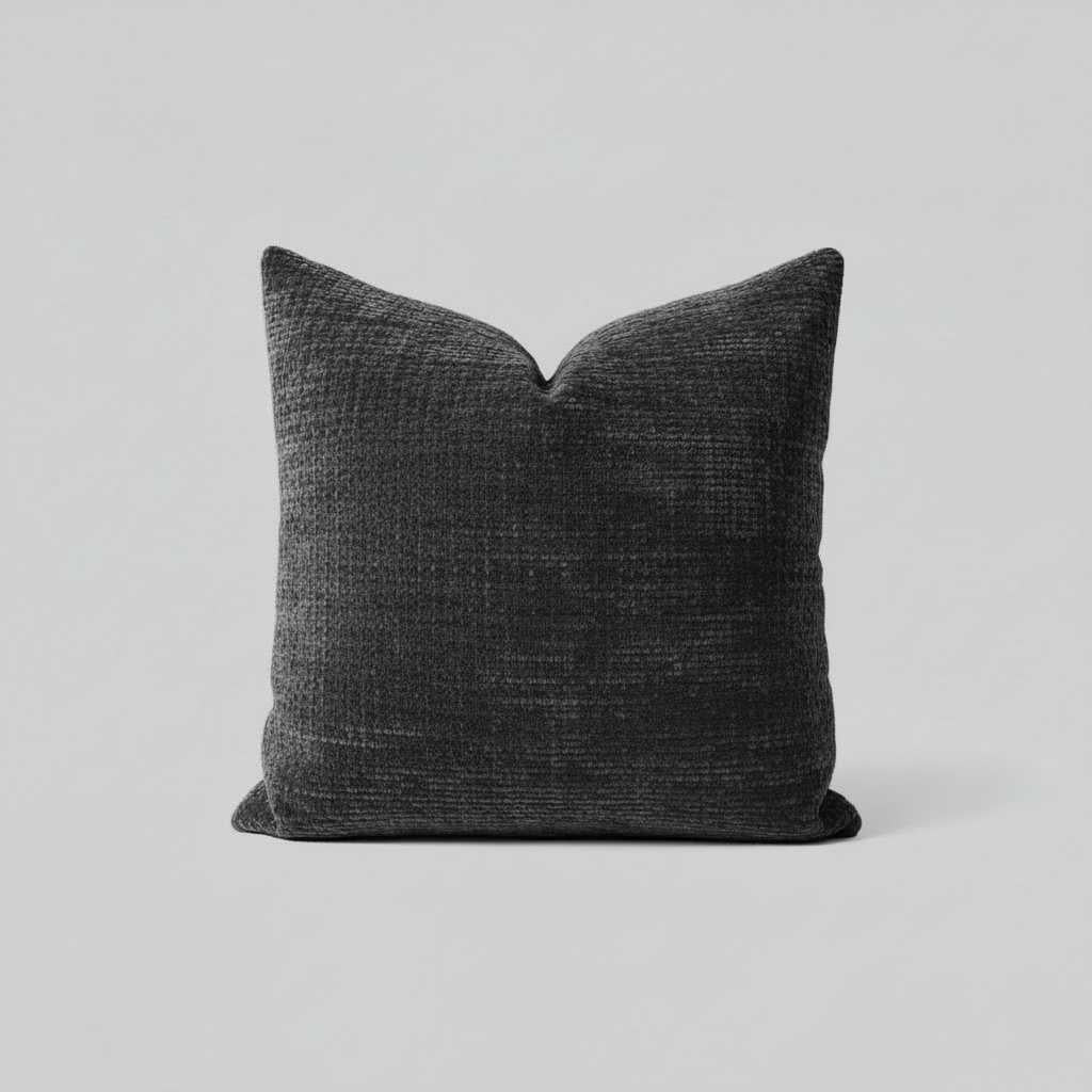 Chenille-Kissenbezug mit Bambusstruktur | Dekoratives Accessoire