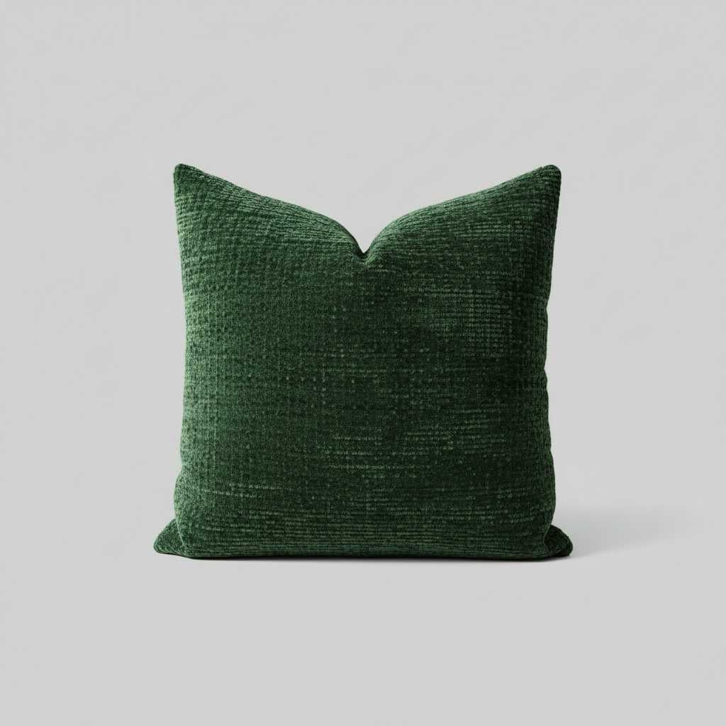 Chenille-Kissenbezug mit Bambusstruktur | Dekoratives Accessoire