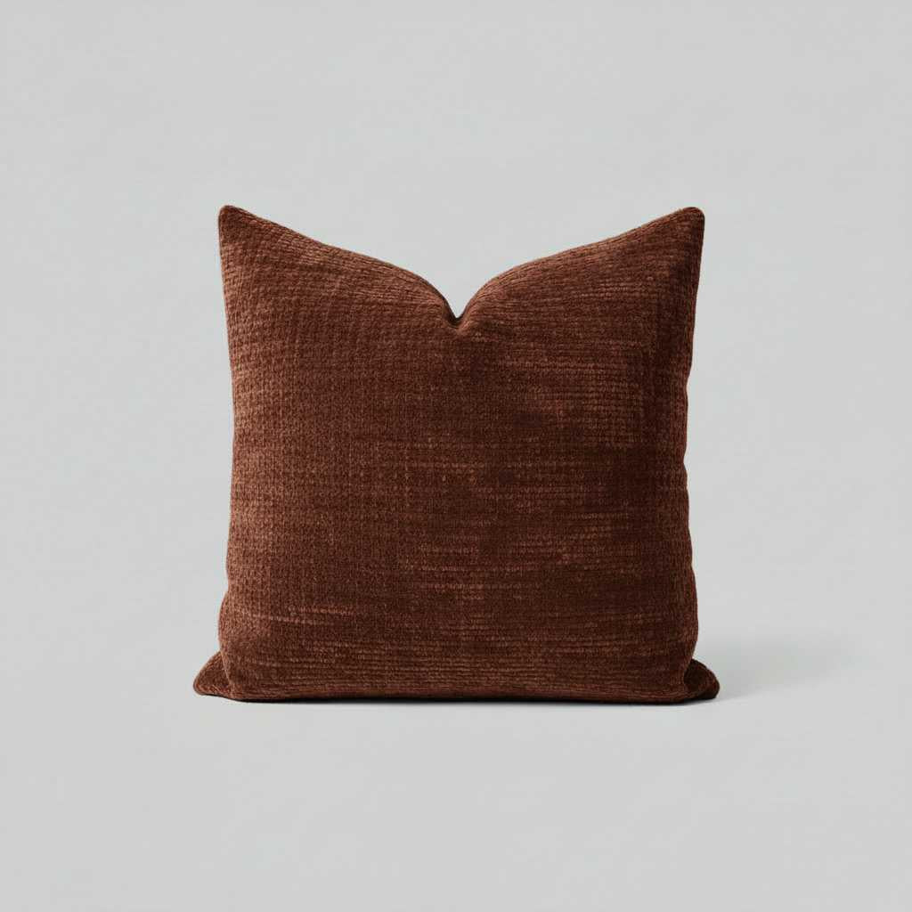 Chenille-Kissenbezug mit Bambusstruktur | Dekoratives Accessoire