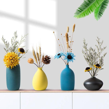 Farbenfrohe Keramikvase | Moderne Tischvase im Japanischen Stil 3