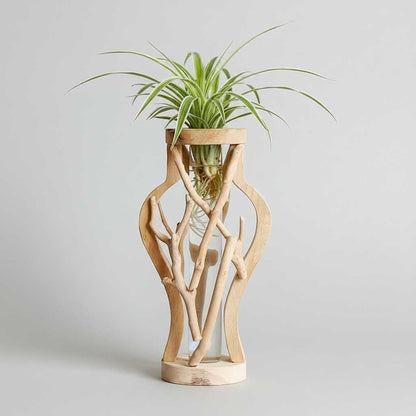 Holzvase Natur | Einzigartige Pflanzenpräsentation aus Holz