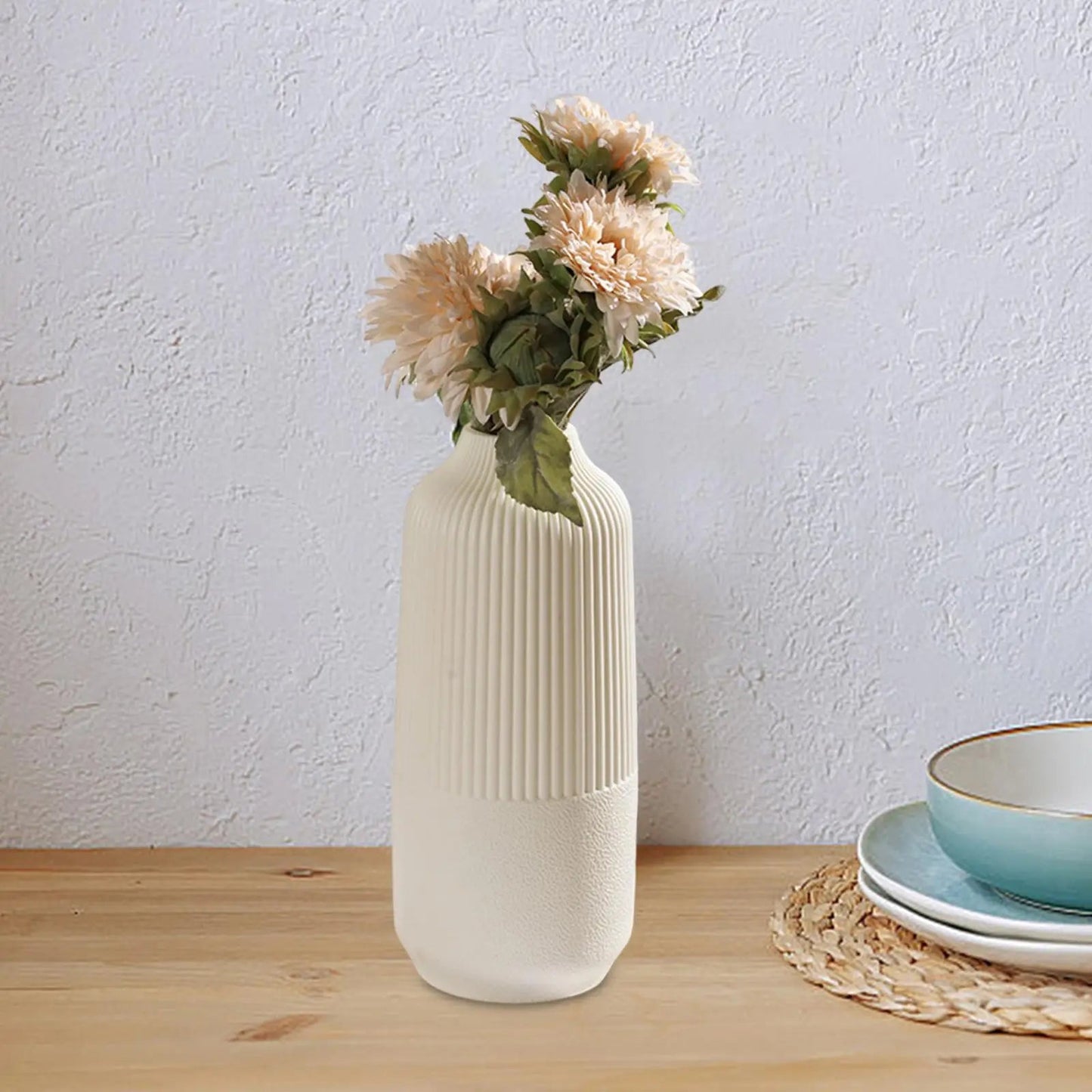 Moderne Blumenvase Schwarz | Geometrische Vasen für Zuhause 3