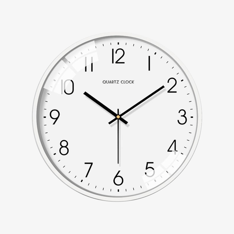 Moderne Runde Wanduhr Weiß | Stille Wanduhr für Wohnzimmer 0