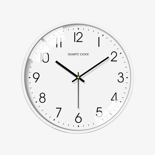Moderne Runde Wanduhr Weiß | Stille Wanduhr für Wohnzimmer 0