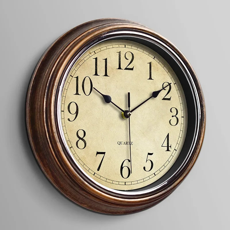 Stille Vintage-Wanduhr | Europäische Wanddekoration 30,5 cm 0