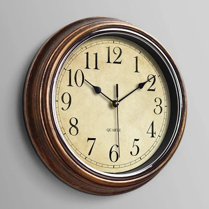 Stille Vintage-Wanduhr | Europäische Wanddekoration 30,5 cm 0