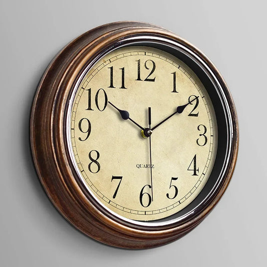 Stille Vintage-Wanduhr | Europäische Wanddekoration 30,5 cm 0