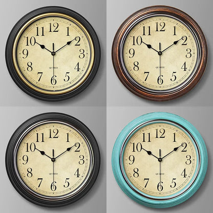 Stille Vintage-Wanduhr | Europäische Wanddekoration 30,5 cm 6