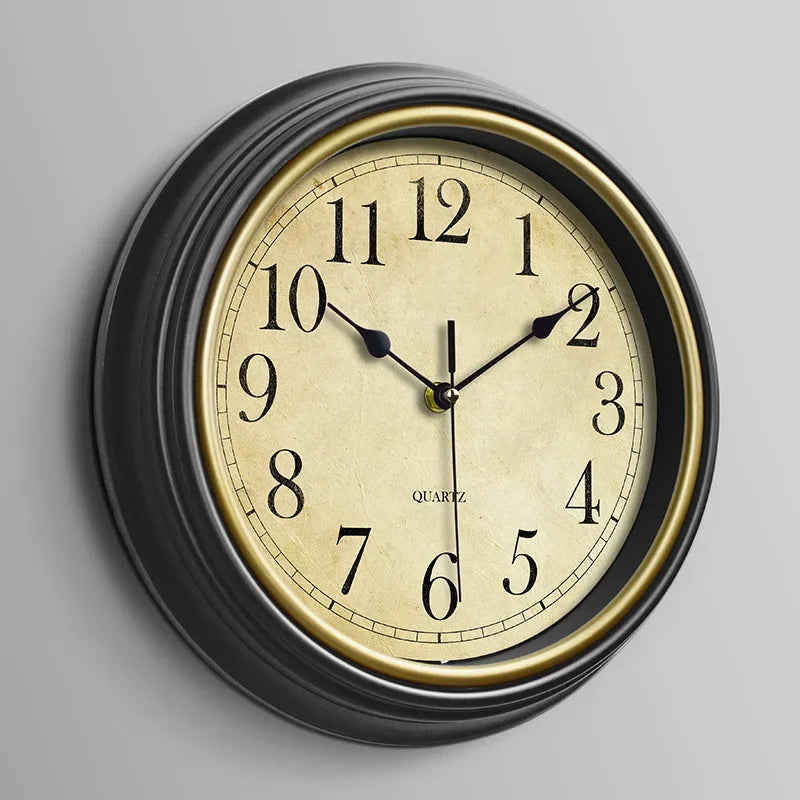 Stille Vintage-Wanduhr | Europäische Wanddekoration 30,5 cm 7