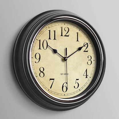 Stille Vintage-Wanduhr | Europäische Wanddekoration 30,5 cm 9